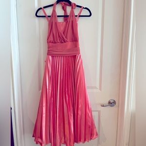 Girls Monroe style dress in pink salmon
